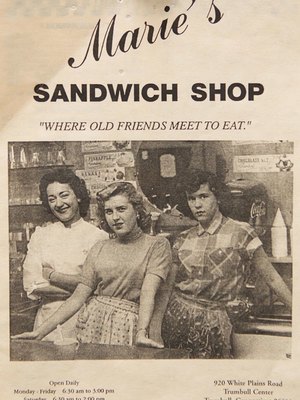 A vintage menu from Marie’s, the restaurant run by Rose Foote’s parents