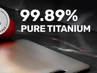 Katori titanium cutting board: 99.89% pure titanium